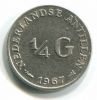 Netherlands Antilles 14 Gulden 1967 Silver
