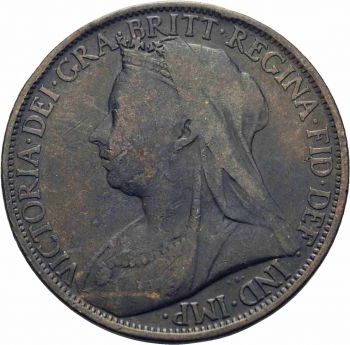 1896 Great Britain 1 Penny  Queen Victoria.