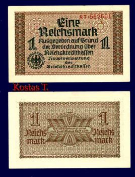 1 REICHSMARK ΕΛΛΗΝΙΚΗΣ ΚΑΤΟΧΗΣ UNC