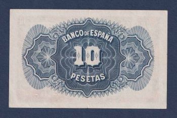 Spain 10 pesetas 1935 AUNC
