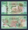 Cook Islands 10 Dollars 1992 Prefix Aaa Unc