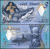 COOK ISLANDS 3 Dollars ND (2021) POLYMER UNC