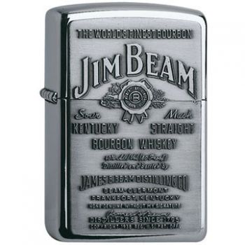 Zippo Jim Beam Pewter Emblem  -  Free shipping E.U.