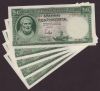 Greece Consecutive 5 X 50 Drachmas 1939 Pick-107 UNC