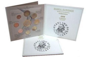 SLOVENIA. Euro Set BU 2008 (9 coins) - Free shipping E.U.