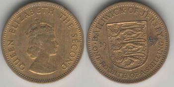 Jersey 1/4 shilling 1957 km#22