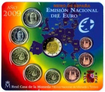 SPAIN / ESPAÑA. Euro Set 2009 - Free shipping E.U.