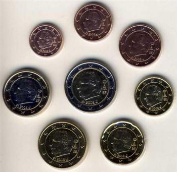Belgique / Belgium. Complete Euro set 2008 1 Cent - 2 Euro BU - Free shipping E.U.
