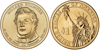 USA 1 dollar 2010 M.Fillmore UNC