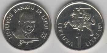 Lithuania 1 litas 1997 Central Bank km#109