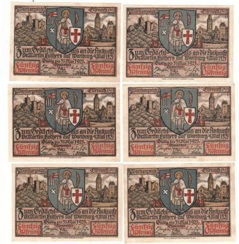 Germany Notgeld 31/5/1921 - 6 x 50 pfennig