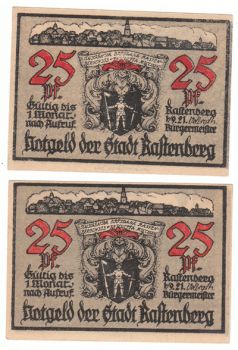 Germany 1/9/1921 - 2 x 25 pfennig UNC