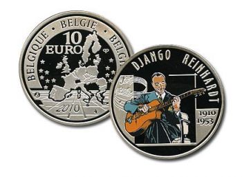 Belgium 10 Euro Silver PROOF 2010 Django Reinhardt