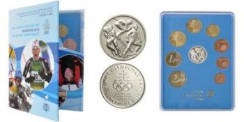SLOVAKIA. Euro Set PROOF 1 cent - 2 Euro + Silver Medaille 2010