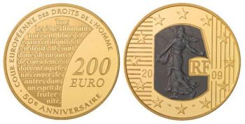 FRANCE. 200 Euro 1oz Gold Proof The Sower 2009 (Free of VAT)