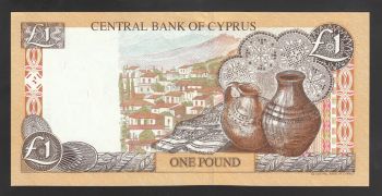 Cyprus 2004 1 Pound Banknote,UNC