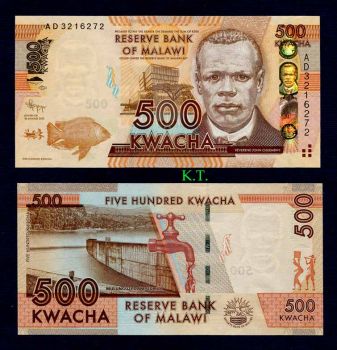 MALAWI 500 KWACHA 2012 UNC