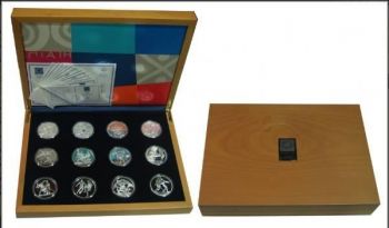 Greece 12 coins 10 Euro Silver Proof olympic games 2004