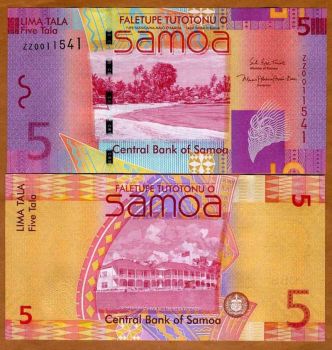 WESTERN SAMOA 5 TALA 2008 (2017) UNC