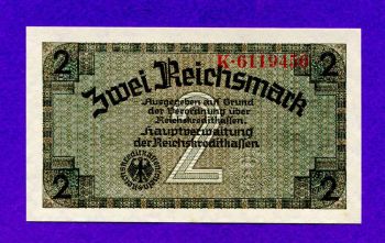 GERMANY (Ελλ.κατοχή), 2 REICHSMARK UNC