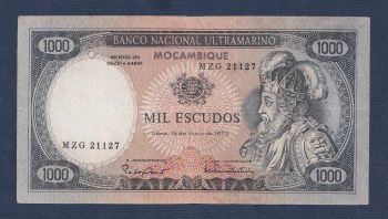 Mozambique 1000 Escudos 16-5-1972 Pick 112