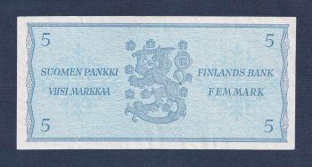 FINLAND 5 MARKKAA 1963 XF No6481564
