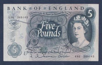 ENGLAND 5 Pounds ND (1963-66) No349143