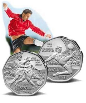 Austria 2008 5€ Football Silver BU