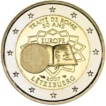 2007 LUXEMBOURG 2 EURO COMMEMORATIVE 50TH TREATY ROME