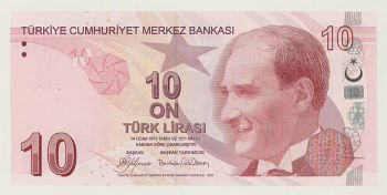 TURKEY - 10 LIRA 2009 UNC - P 223