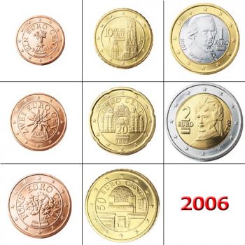 AUSTRIA - UNC SET 2006 (8 COINS)