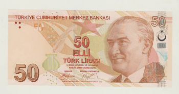 Turkey 50 lira 2009  P-225 UNC