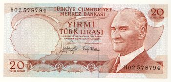 Turkey 20 Lira series (H) Unc
