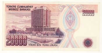 Turkey 20000 Lira series (D) UNC