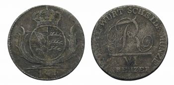 Βυρτεμβέργη 6 Kreuzer 1806 Ασημένιο