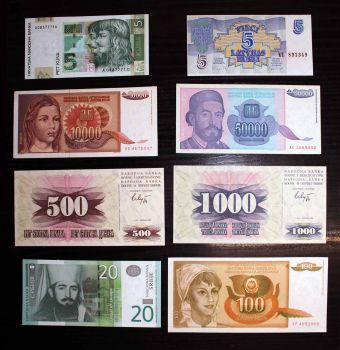 ΕΥΡΩΠΗ συλλογή με 8 χαρτονομίσματα σε ακυκλοφόρητη κατάσταση