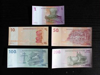 SET 5 χαρτονομισμάτων από τo CONGO.