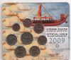 Greece: Blister 2009 (Thira) with all EURO coins ( 2 EURO with Europe !)