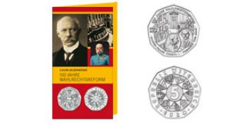 Osterreich Austria Wahlrechtsreform von 1907 5 EURO 2007 BU