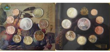 2010 BU 9 coin San Marino euro   5€ silver Caravaggio