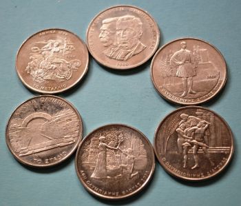 GREECE 6 X 500 DRACHMAS OLYMPIC COINS ATHENS 2000