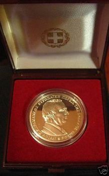GREECE MEDAILLE COMMEMORATIVE 1950-1993 K.KARAMANLIS