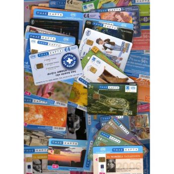 GREECE 10 TELECCARDS DIFFERENT USED