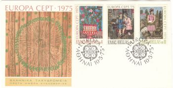 GREECE - EUROPA ISSUE 1975 - PAINTINGS BY THEOPHILUS (POPULAR PAINTER)