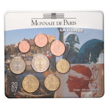 FRANCE mini-set Euro BU 2007 - La Corse Napoleon