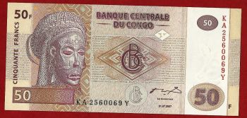 Congo , 50 Francs 2007 , Condition:UNC