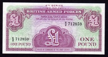 British Armed Forces One Pound £1 Fourth Series (K2) P:M36 UNC