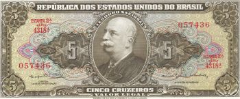 BRAZIL 5 CRUZEIROS 1962