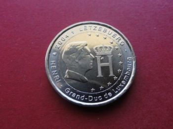 Luxembourg  2 euro  2004CC  UNC  Grand Duke Henri and Monogram