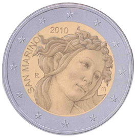 san marino 2 euro 2010